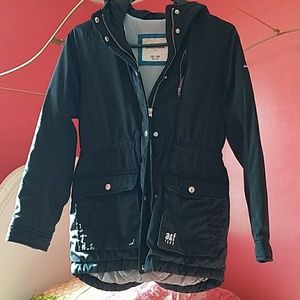 Black Abercrombie Kids Hooded coat